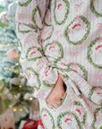 Pink Santa - Ribbed Long Pajama Set