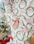 Pink Santa - Ribbed Long Pajama Set