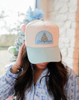 Deck the Halls - Baby Blue Vintage Trucker Hat