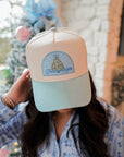 Deck the Halls - Baby Blue Vintage Trucker Hat
