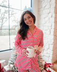 Pink & Red Stripes - Long Pajama Set