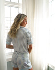 Western Blues Striped - Short Pajama Set - My Pampered Life Seattle