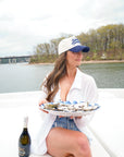 Oysters & Champagne - Navy Corduroy Trucker Hat - My Pampered Life Seattle