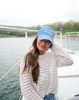 Coastal Cowgirl - Blue Corduroy Trucker Hat - My Pampered Life Seattle
