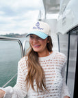 Motor Boatin' Yacht Club - Baby Blue Vintage Trucker Hat - My Pampered Life Seattle