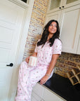 Pink Coffee - Short Sleeve + Pant Pajama Set