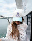 Motor Boatin' Yacht Club - Baby Blue Vintage Trucker Hat - My Pampered Life Seattle