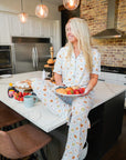 Blue Breakfast - Short Sleeve + Pant Pajama Set - My Pampered Life Seattle