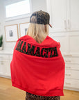 Mamacita - Red Vintage Mock-Neck Sweatshirt