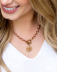 Coin Accent Chain Necklace