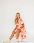 Tayla Dress in Tangerine