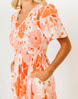 Tayla Dress in Tangerine