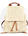 Woven Straw Backpack
