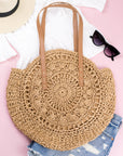 Straw Circle Tote