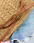 Woven Straw Backpack