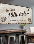 19th Hole Golf Personalized Sign III