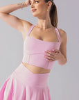 POPFLEX Full Size Daphne Corset Crop Top - Bubblegum