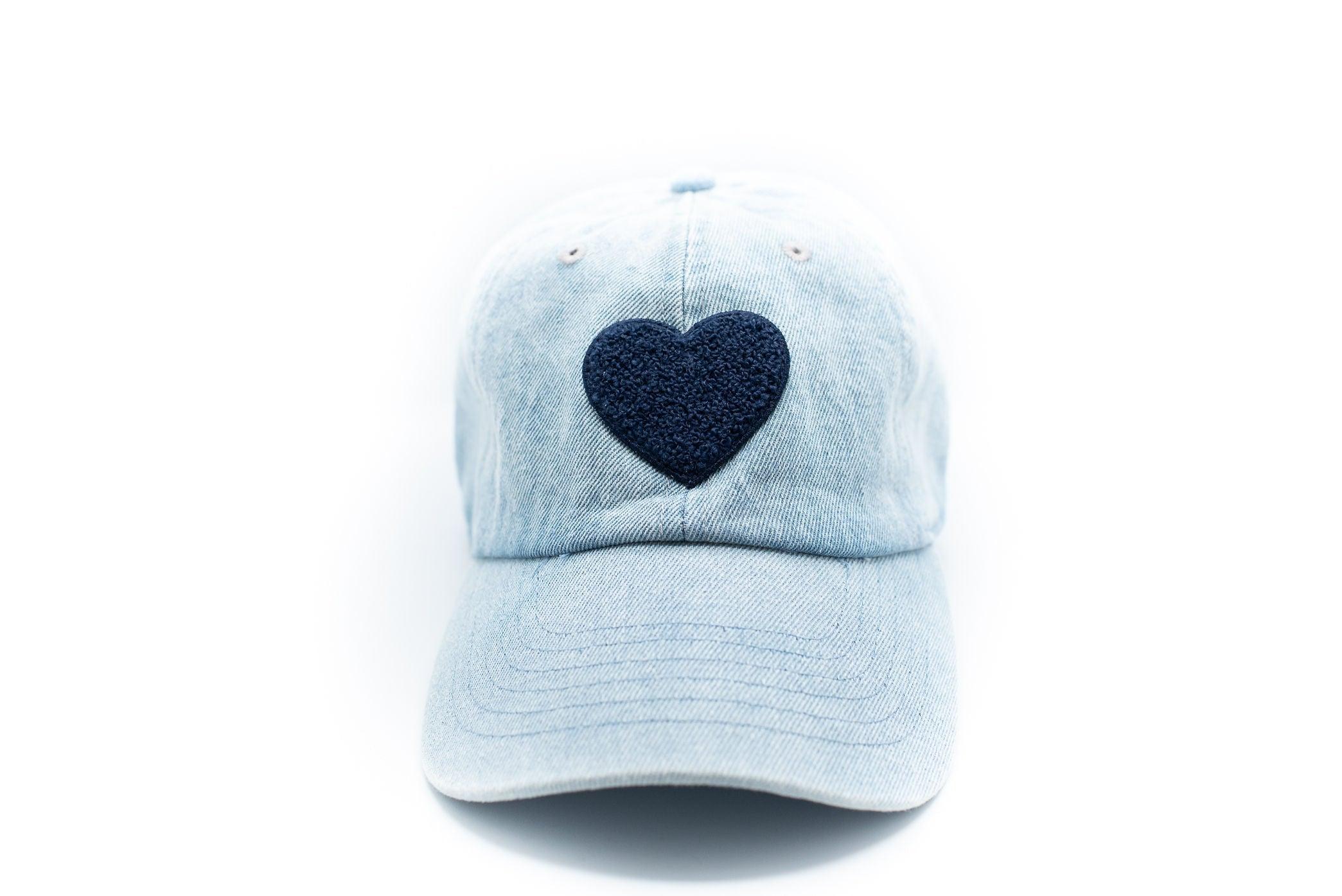 Denim Terry Heart Hat