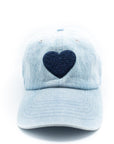 Denim Terry Heart Hat