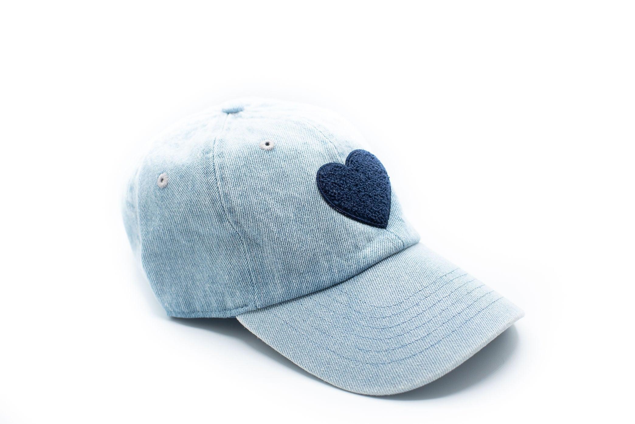 Denim Terry Heart Hat