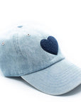 Denim Terry Heart Hat