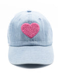 Denim Terry Heart Hat