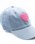 Denim Terry Heart Hat