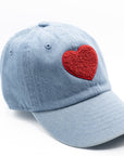 Denim Terry Heart Hat