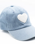 Denim Terry Heart Hat