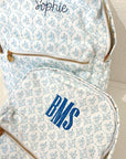 Blue Toile Backpack - My Pampered Life Seattle