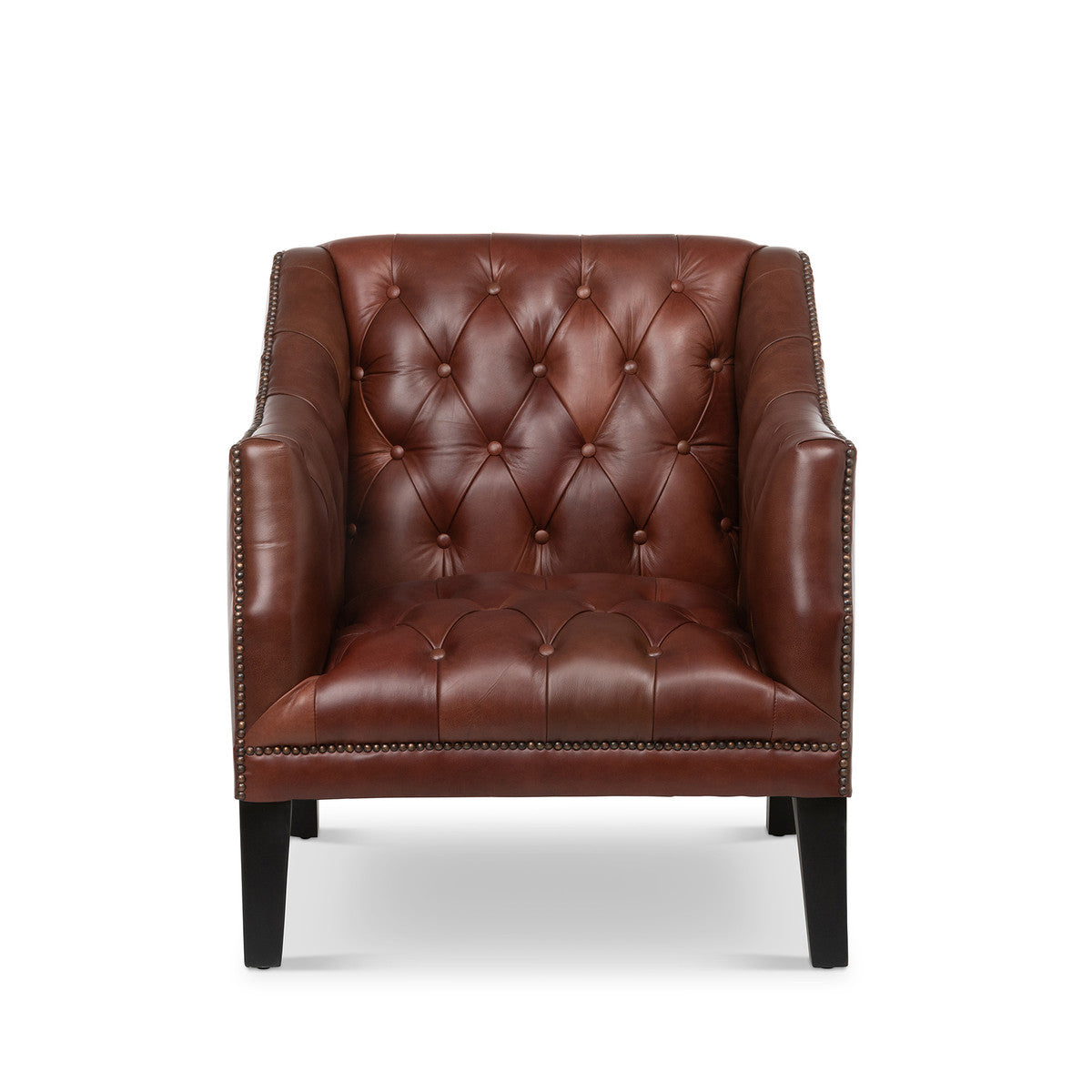 Mahogany Leather Library Chair, Cordovan