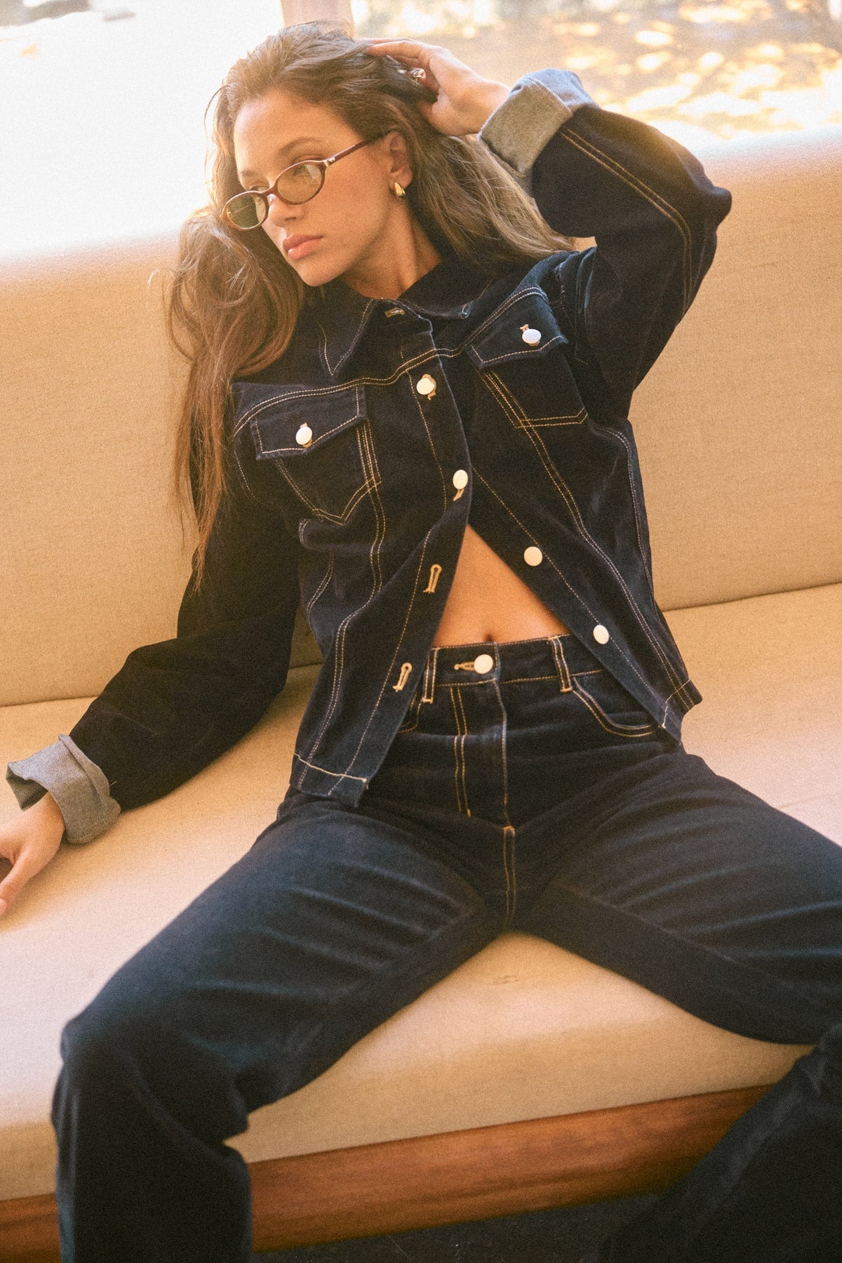 Emory Park Seralyn Dark-Wash Denim Jacket