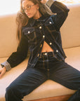 Emory Park Seralyn Dark-Wash Denim Jacket