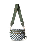 Frankie Oversize Double Zip Print Crescent Sling