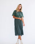 Milly Dress in Hunter Green