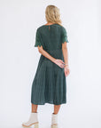 Milly Dress in Hunter Green