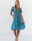 Aurora Dress in Teal