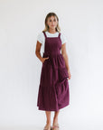 Shay Overall Dress in Plum