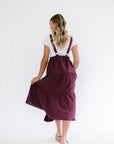 Shay Overall Dress in Plum