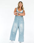 Frankie Denim Overalls - Light Wash