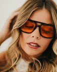 Ellen Retro Square Pilot Sunglasses