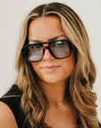 Ellen Retro Square Pilot Sunglasses