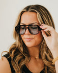 Ellen Retro Square Pilot Sunglasses