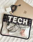 Tech Clear Pouch - Black Tweed - My Pampered Life Seattle