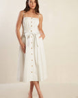 Flying Tomato A Day In The Meadow White Woven Midi Dress