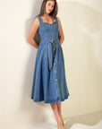 Flying Tomato Prettiest Behavior Denim Midi Dress