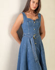 Flying Tomato Prettiest Behavior Denim Midi Dress