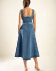 Flying Tomato Prettiest Behavior Denim Midi Dress