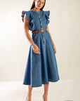 Flying Tomato My Debut Denim Midi Dress