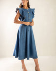 Flying Tomato My Debut Denim Midi Dress